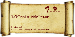 Tézsla Márton névjegykártya